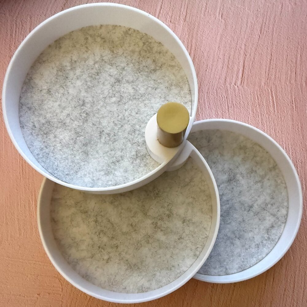 The2Bandits Tiered Catchall Tray (5 inches W x 3 inches H) - White